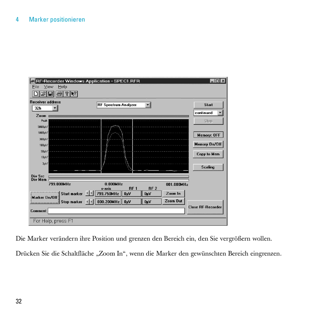 Sennheiser S-MCD 3000 HP manual Marker positionieren 