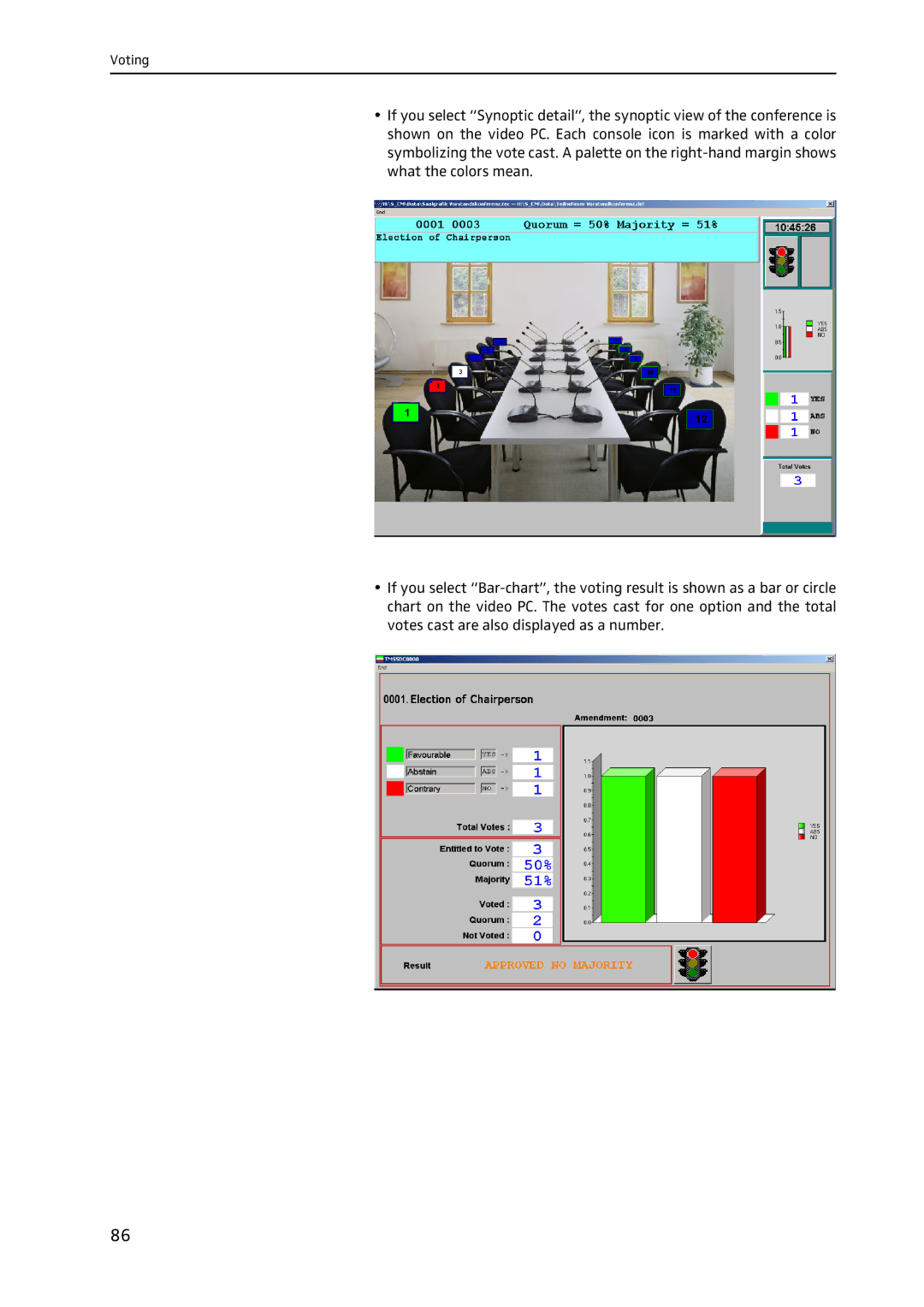 Sennheiser SDC 8200 SYS-M software manual Voting 