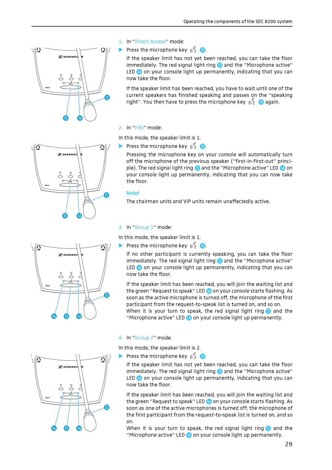 Sennheiser SDC 8200 system manual Direct Access mode 