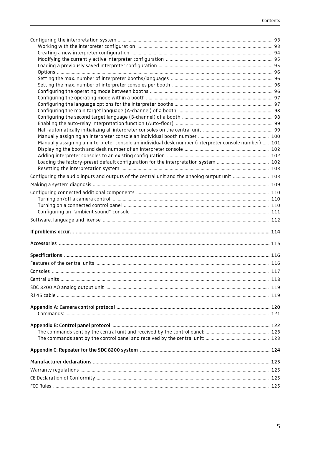 Sennheiser SDC 8200 system manual 100 