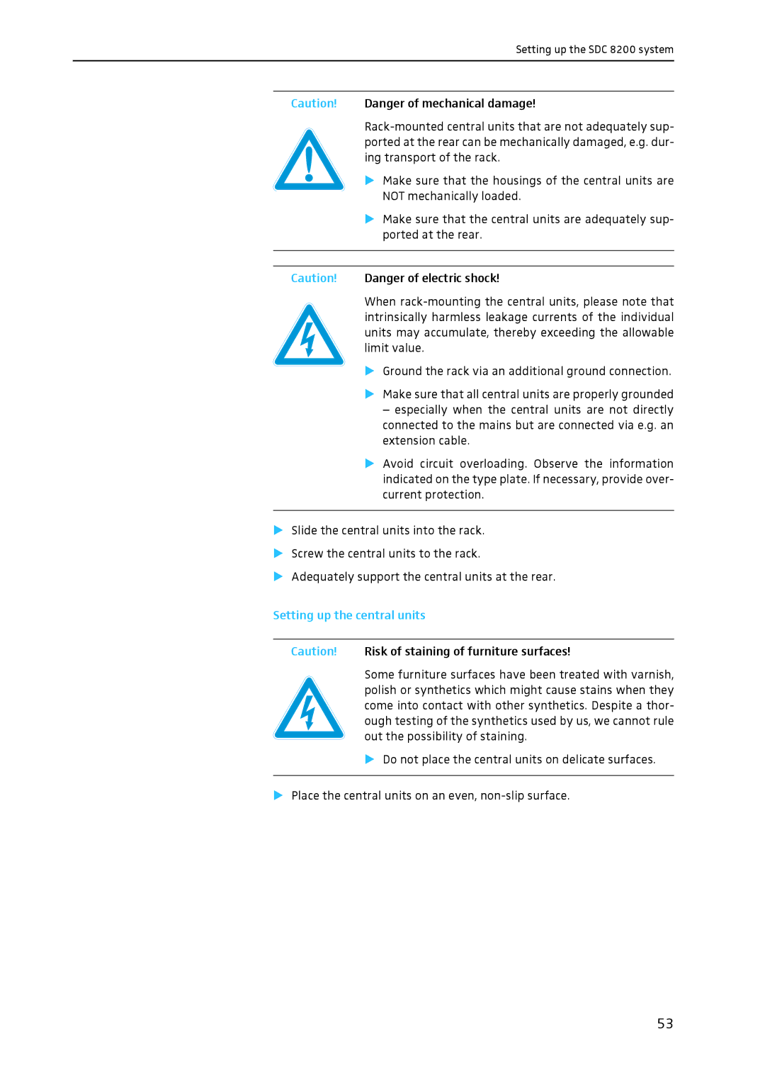 Sennheiser system manual Setting up the SDC 8200 system 