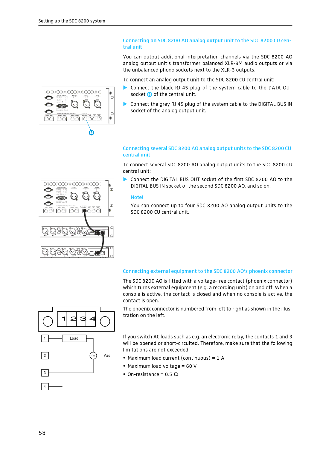 Sennheiser SDC 8200 system manual Load 