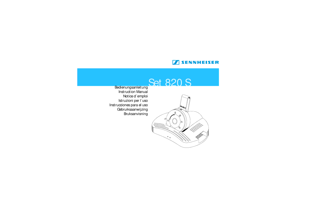 Sennheiser Set 820 S instruction manual Bruksanvisning 