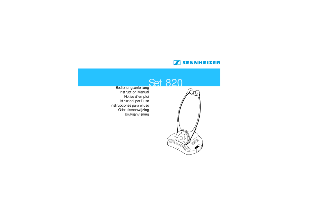 Sennheiser SET 820 instruction manual 