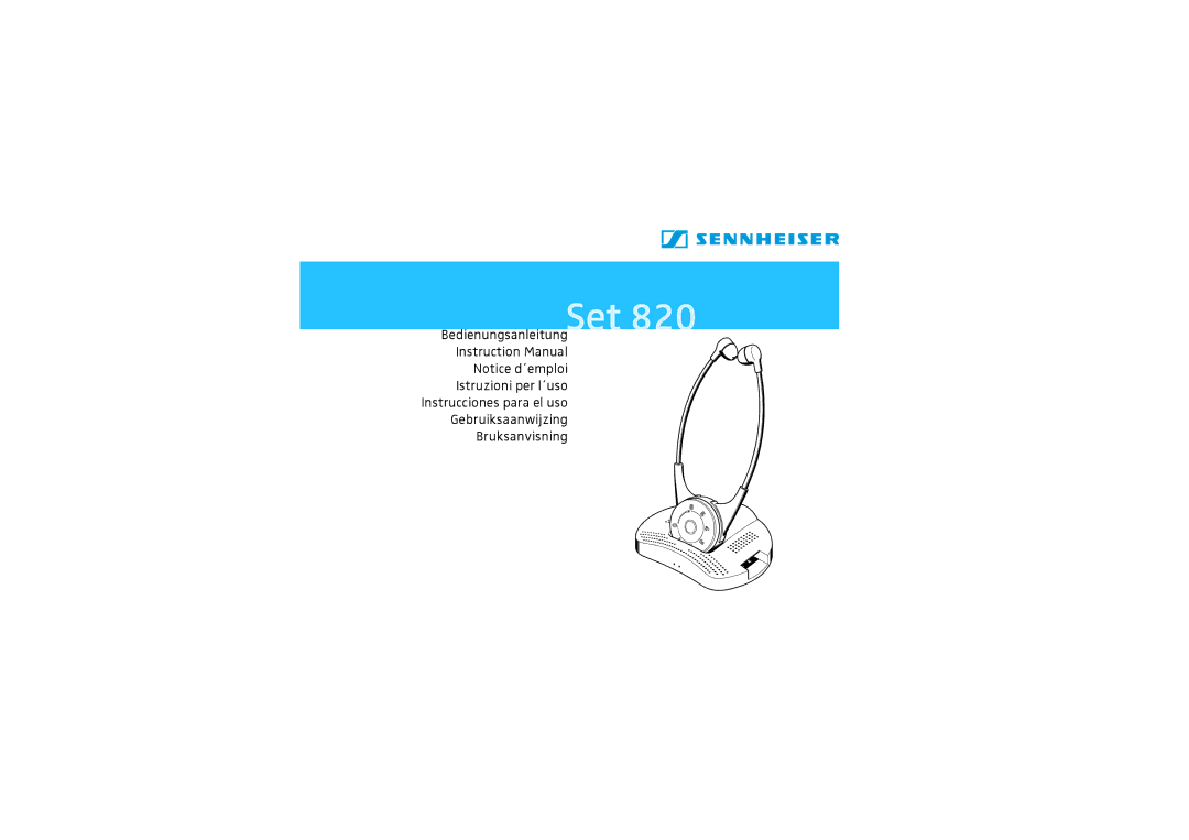 Sennheiser SET 820 instruction manual 