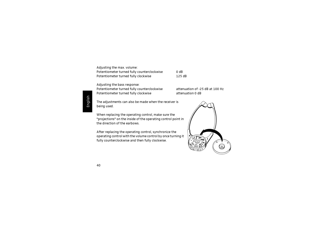 Sennheiser SET 820 instruction manual Attenuation of -25 dB at 100 Hz 