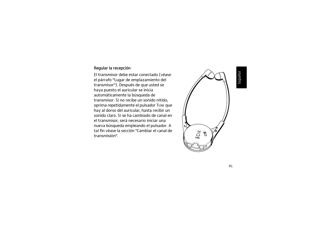 Sennheiser SET 820 instruction manual Regular la recepción 