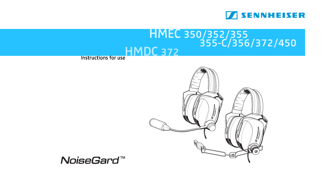 Sennheiser SH350 manual Hmdc, HMEC 350/352/355 355-C/356/372/450 