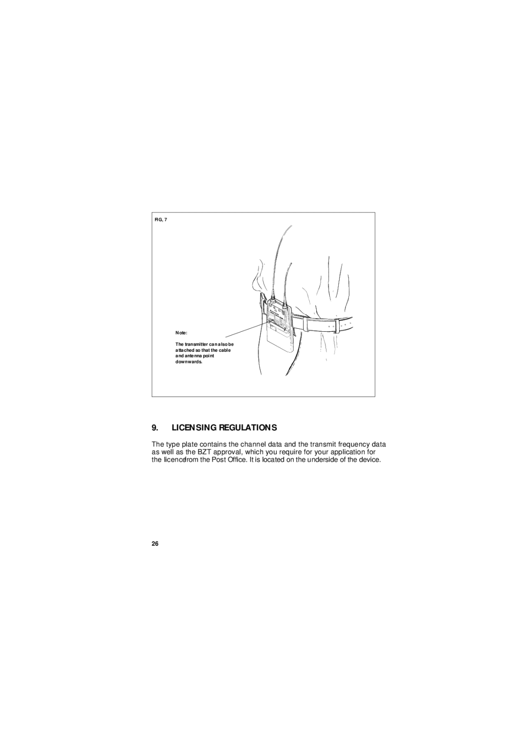 Sennheiser SK 250, SK 50_250 manual Licensing Regulations 