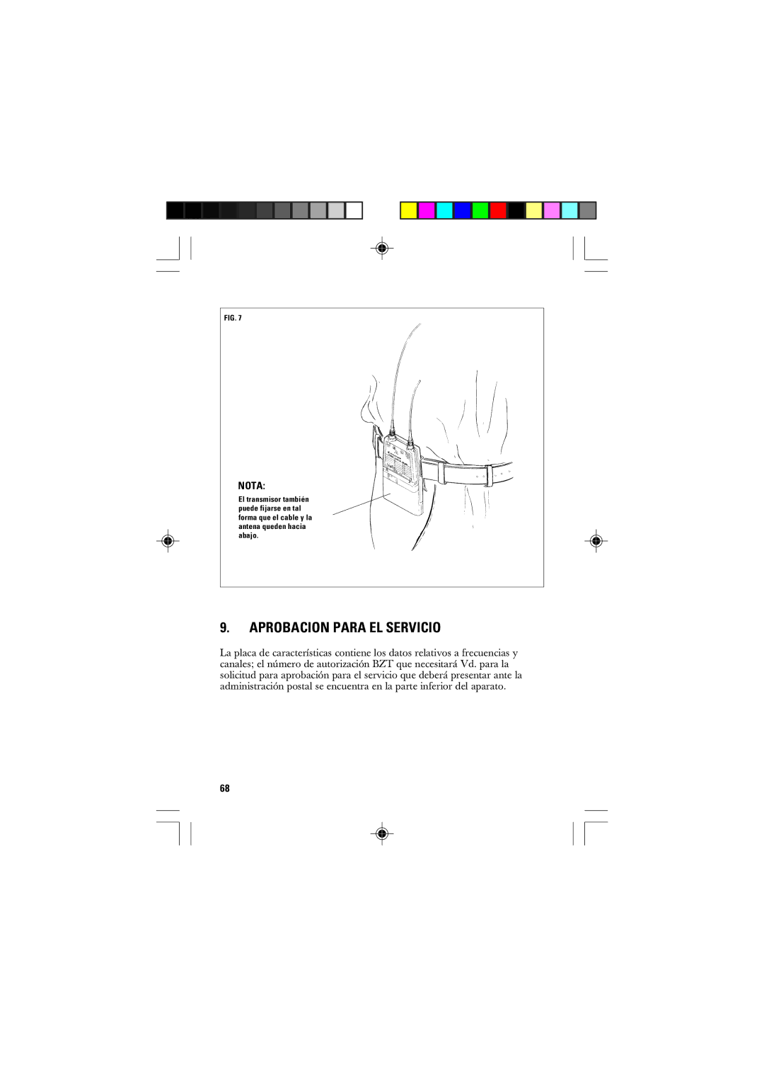 Sennheiser SK 250, SK 50 manual Aprobacion Para EL Servicio, Nota 