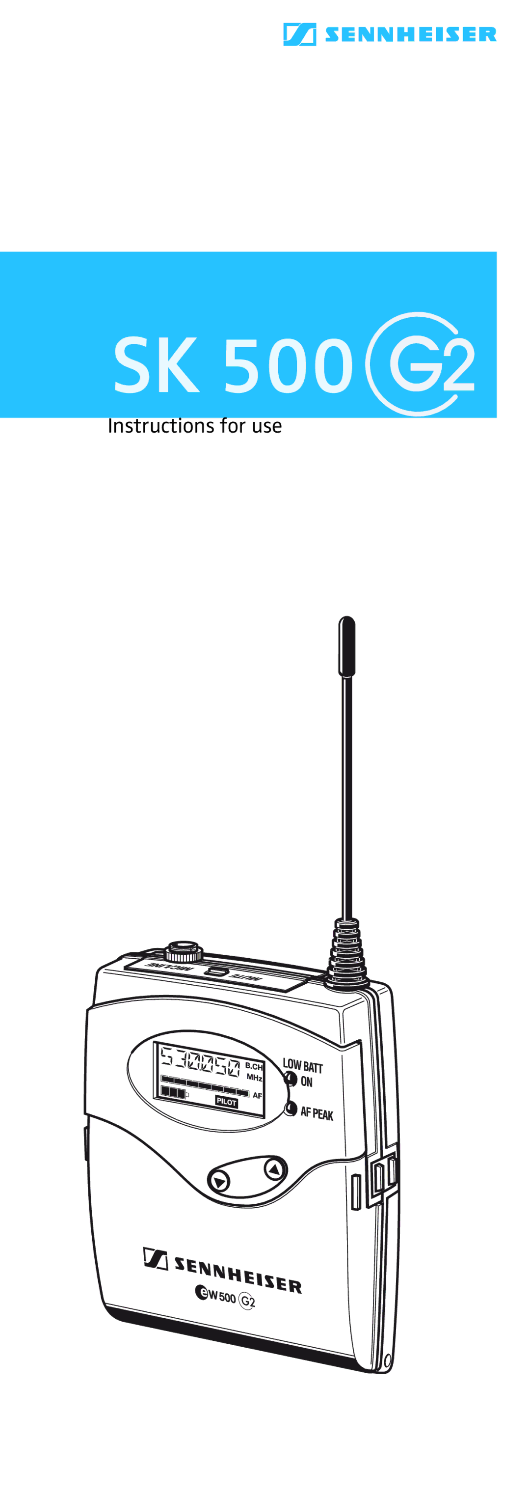 Sennheiser EK 500, SK 500 manual Instructions for use 