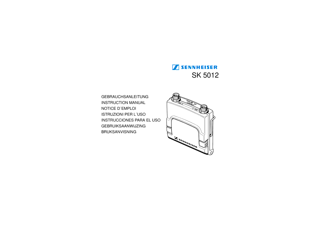 Sennheiser SK 5012 instruction manual 