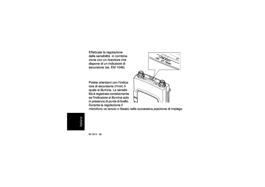 Sennheiser SK 5012 instruction manual Italiano 
