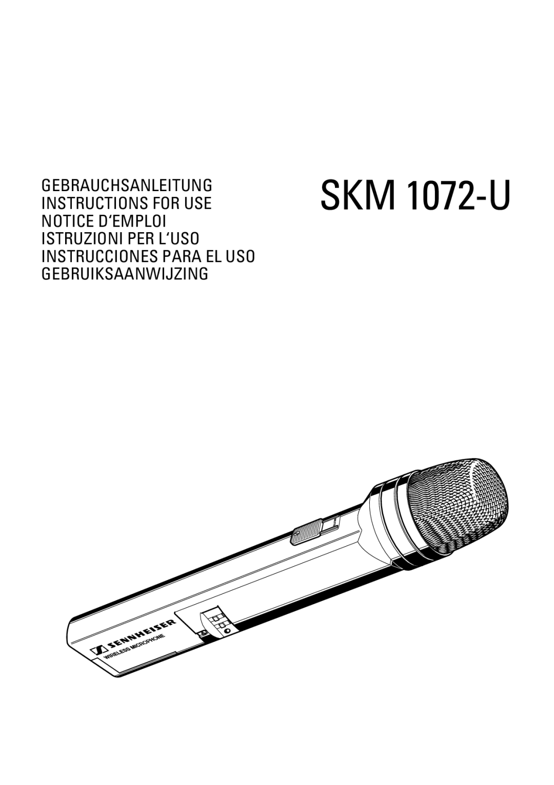 Sennheiser SKM 1072-U manual 