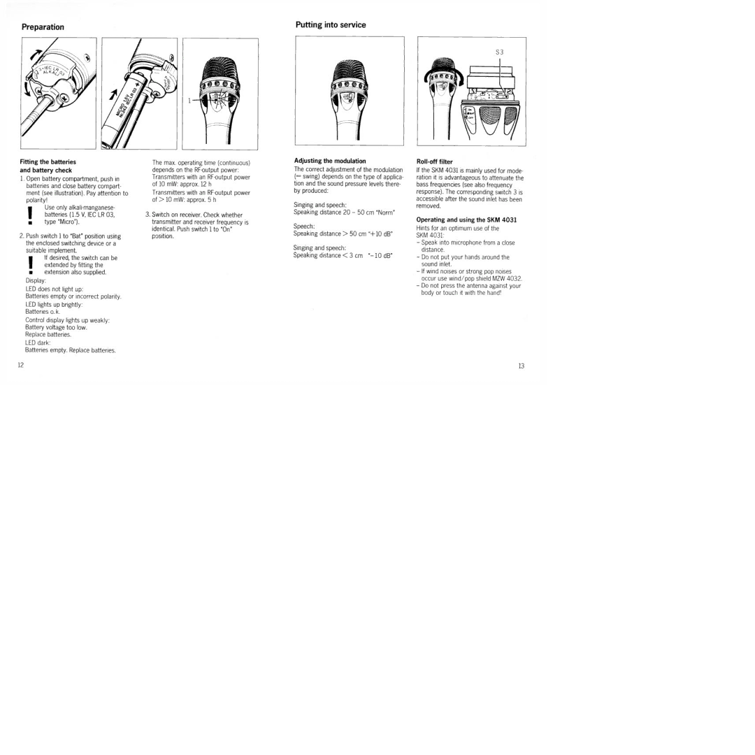 Sennheiser SKM 4031 manual 