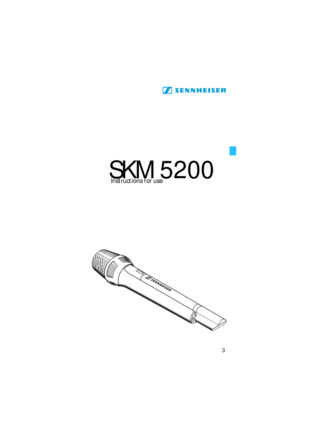Sennheiser SKM 5200 manual Skm 