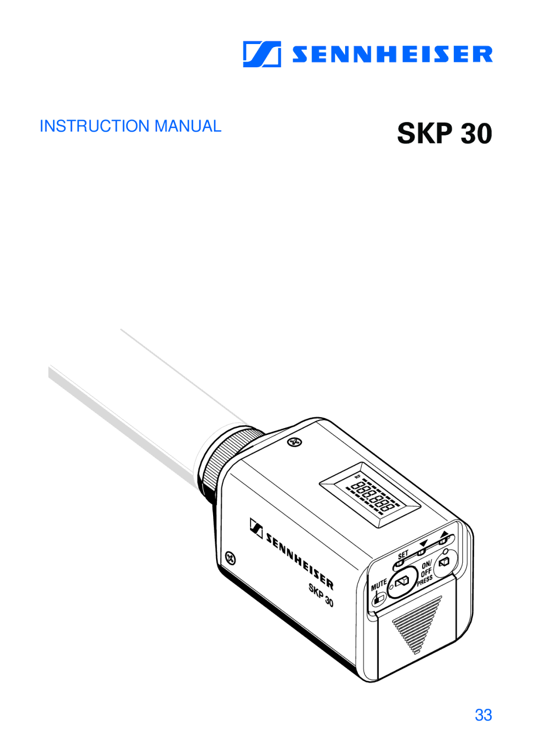 Sennheiser SKP 30 manual Skp 