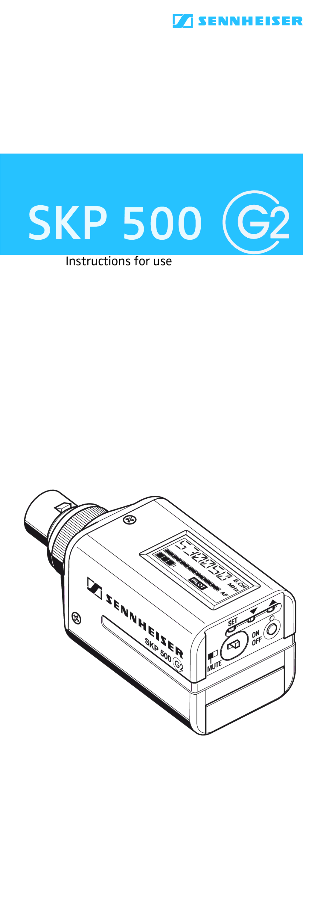 Sennheiser SKP 500 manual Instructions for use 