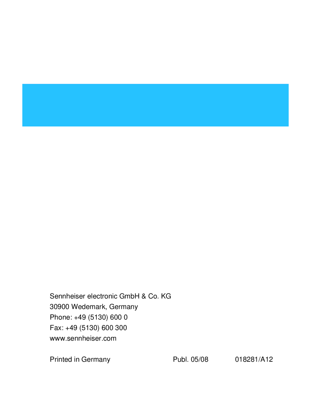 Sennheiser SLT24520FC instruction manual 