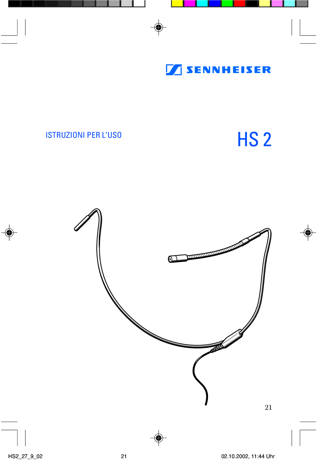 Sennheiser SP2265FC manual Istruzioni PER L’USO 