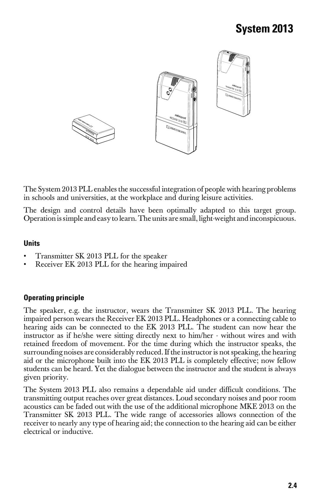 Sennheiser System 2013 PLL manual Units 