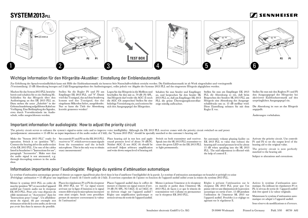 Sennheiser manual SYSTEM2013PLL 