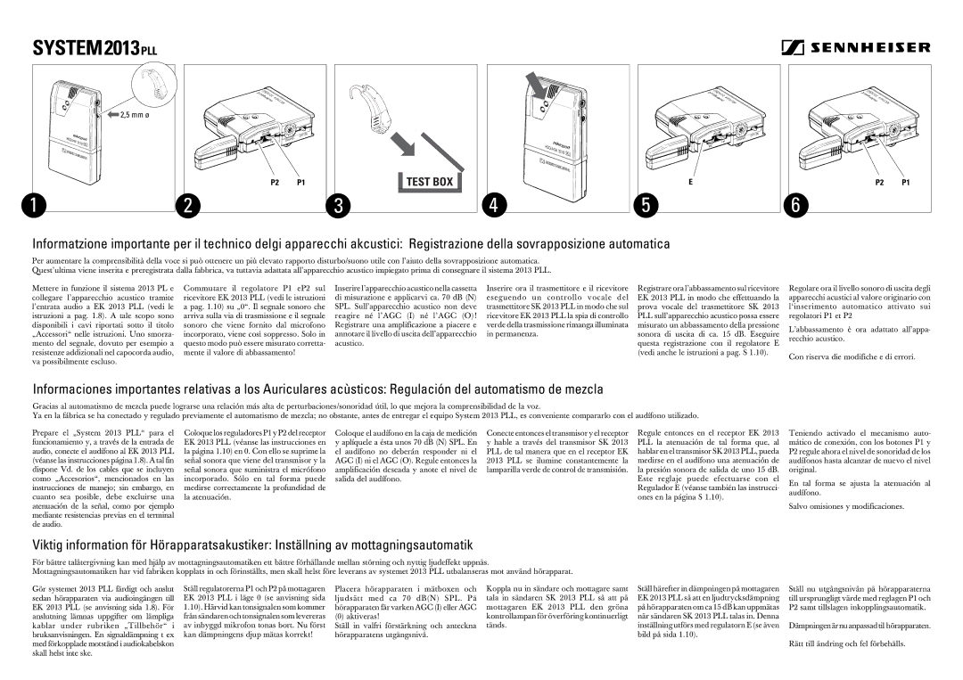 Sennheiser manual SYSTEM2013PLL 