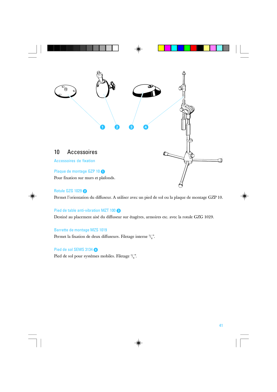 Sennheiser SZI 1015-T manual Accessoires 