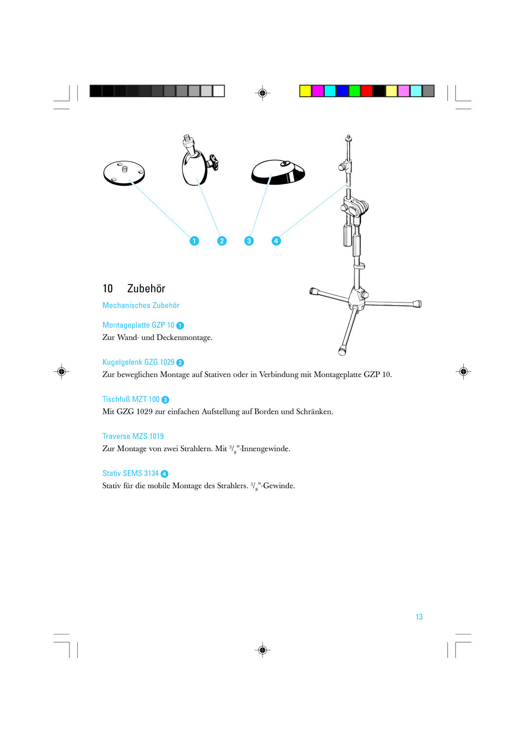 Sennheiser SZI 1015-T manual Zubehör 