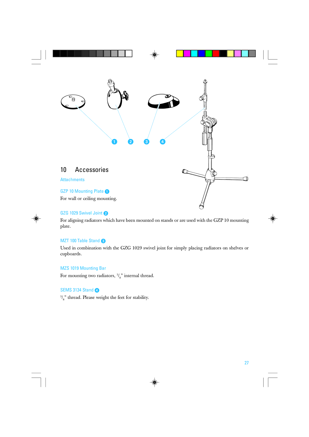 Sennheiser SZI 1015-T manual Accessories 