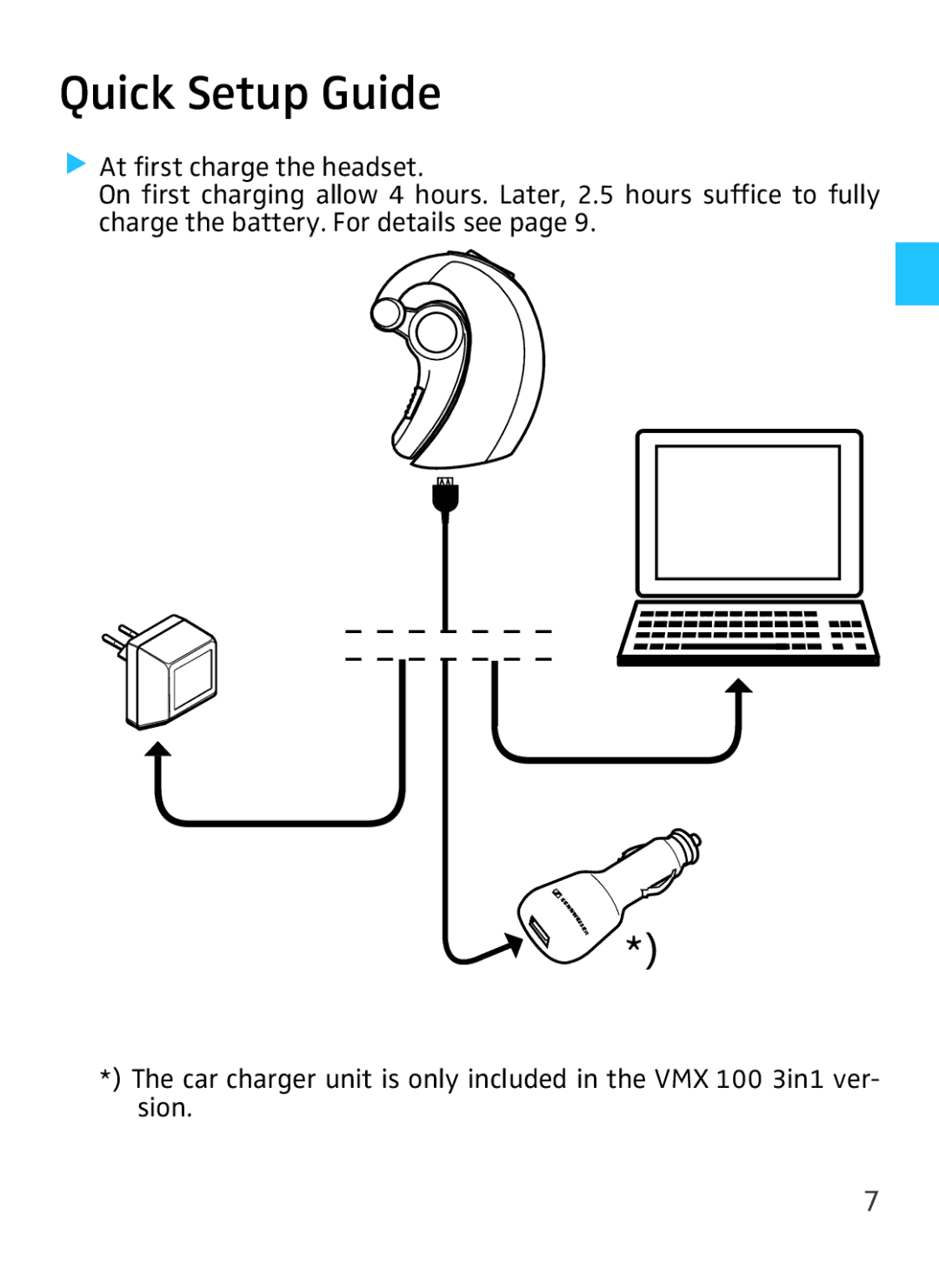 Sennheiser VMX 100 instruction manual Quick Setup Guide 