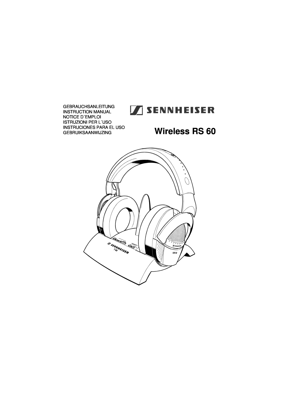 Sennheiser Wireless RS 60 instruction manual 