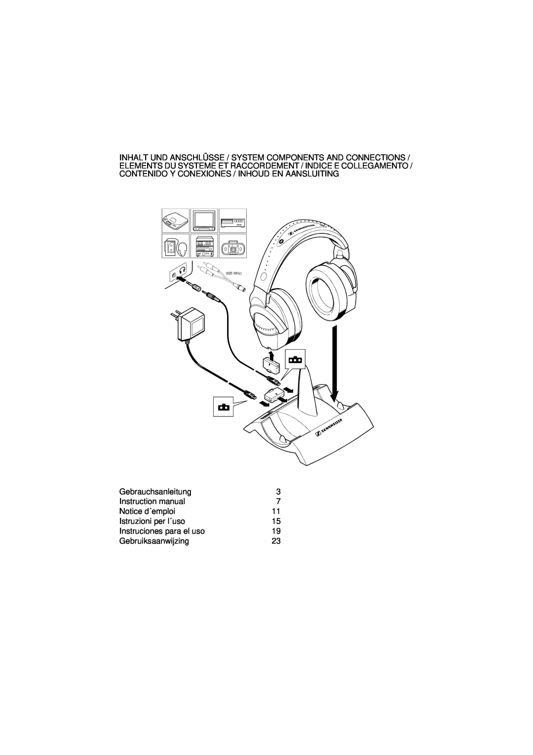 Sennheiser Wireless RS 60 instruction manual Gebrauchsanleitung 
