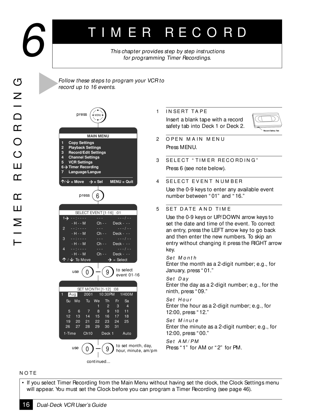 Sensory Science DDV2120 manual M E R R E C O R D I N G 