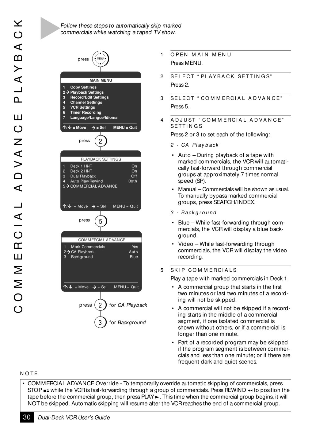 Sensory Science DDV2120 manual M M E R C I a L a D V a N C E P L a Y B 