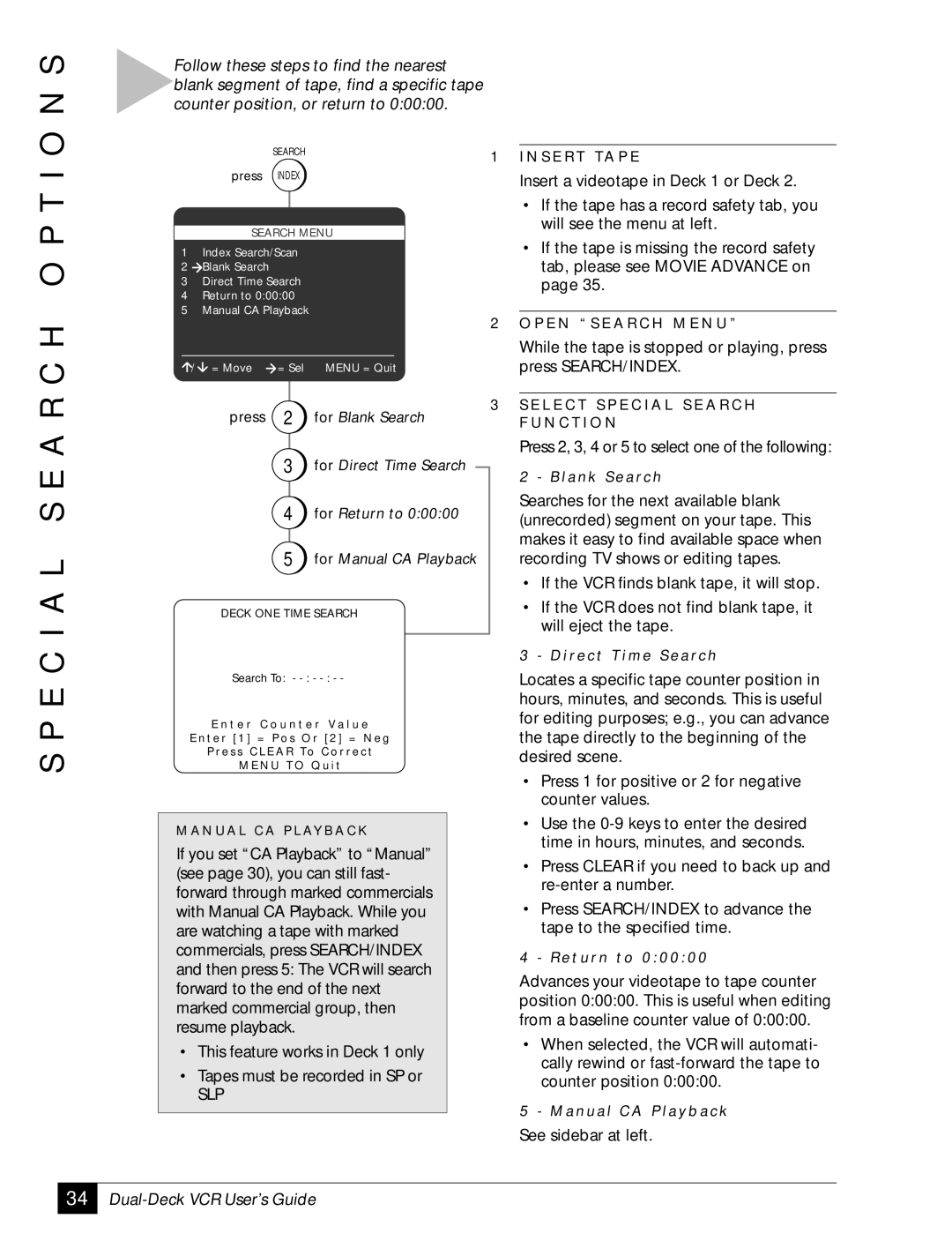 Sensory Science DDV2120 manual E C I a L S E a R C H O P T I O N S, Press Index 