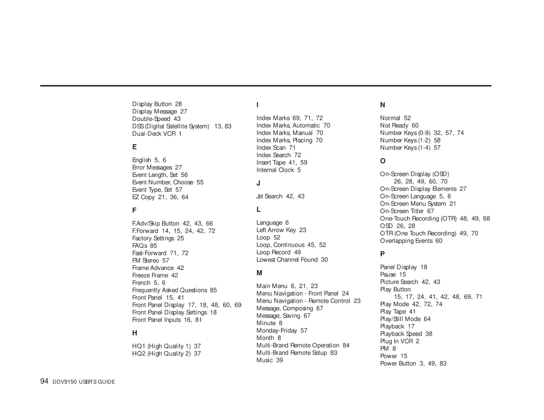 Sensory Science manual 94 DDV9150 USER’S Guide 