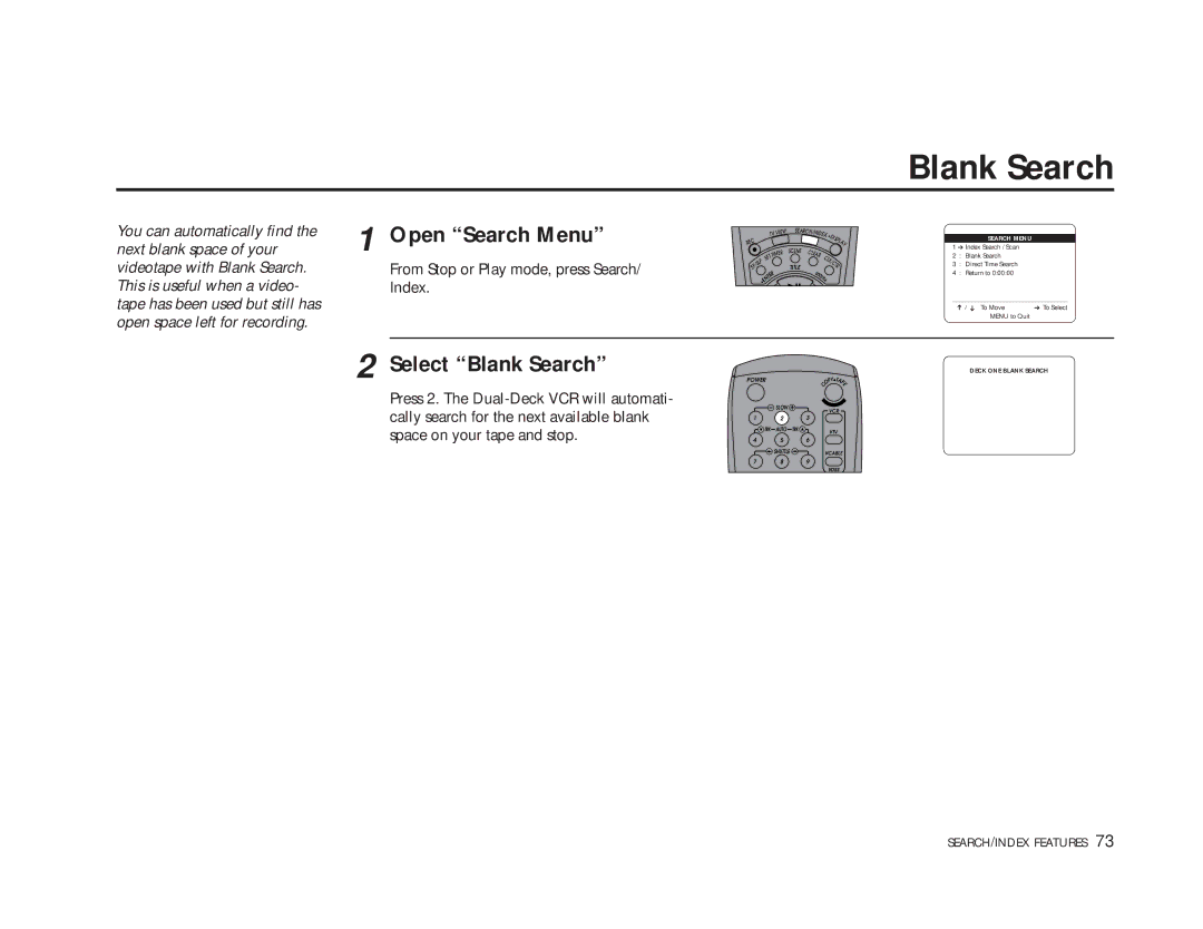 Sensory Science DDV9150 manual Select Blank Search 