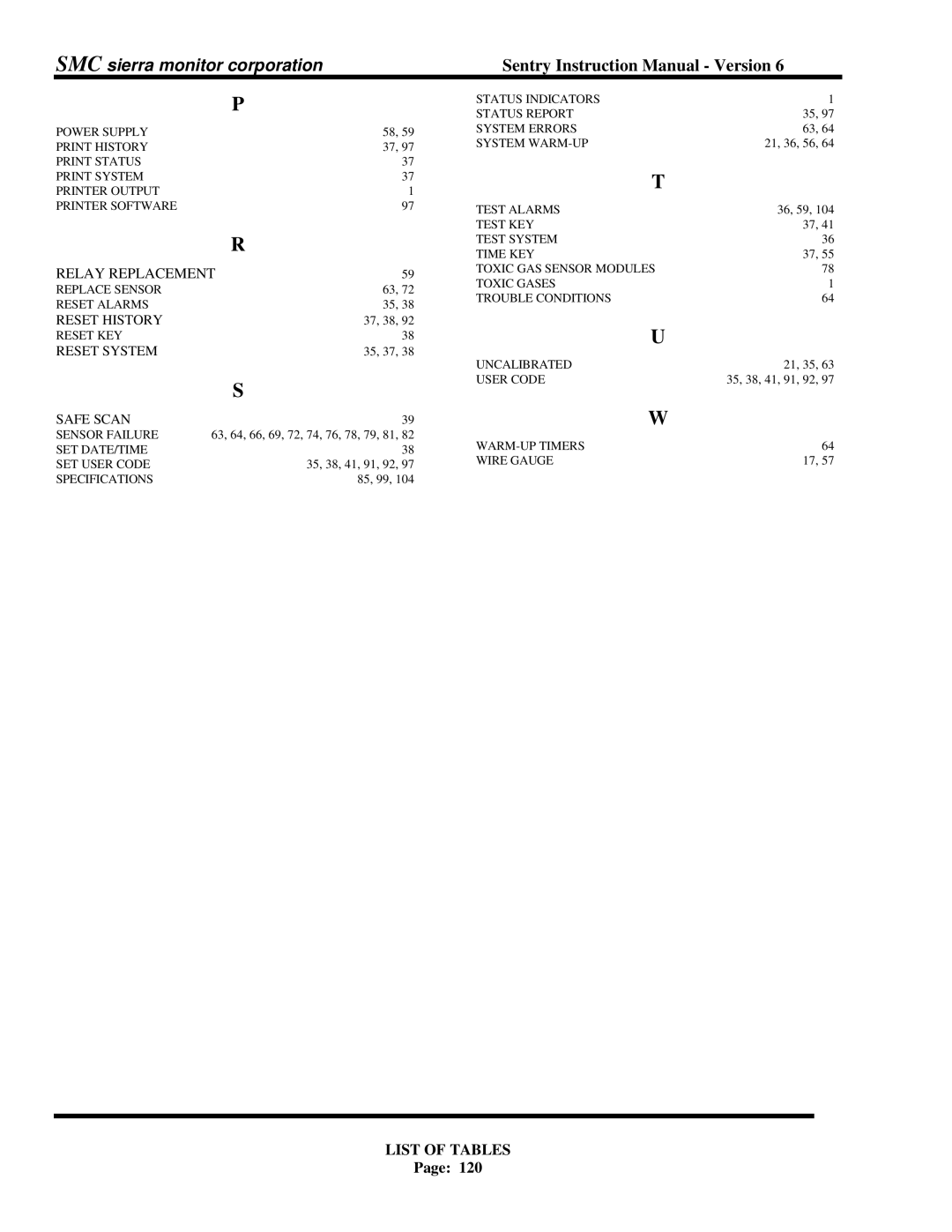 Sentry Industries 5000 instruction manual Relay Replacement 