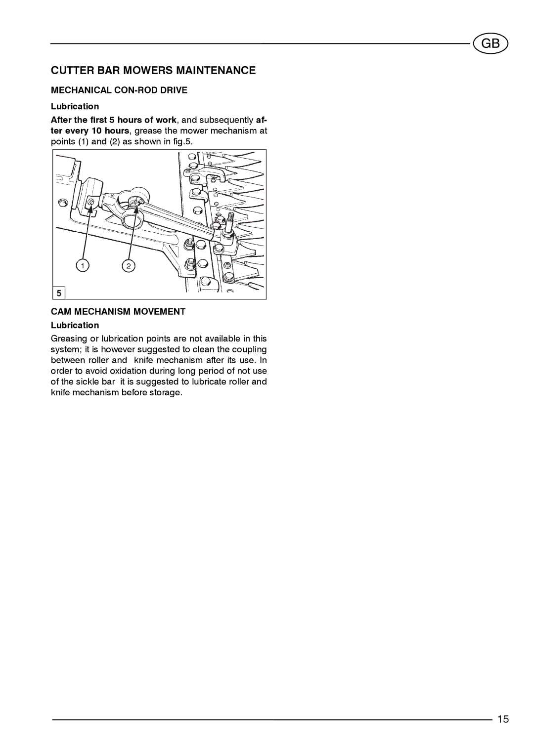 S.E.P BC90(1+1) manual Cutter BAR Mowers Maintenance, Lubrication 