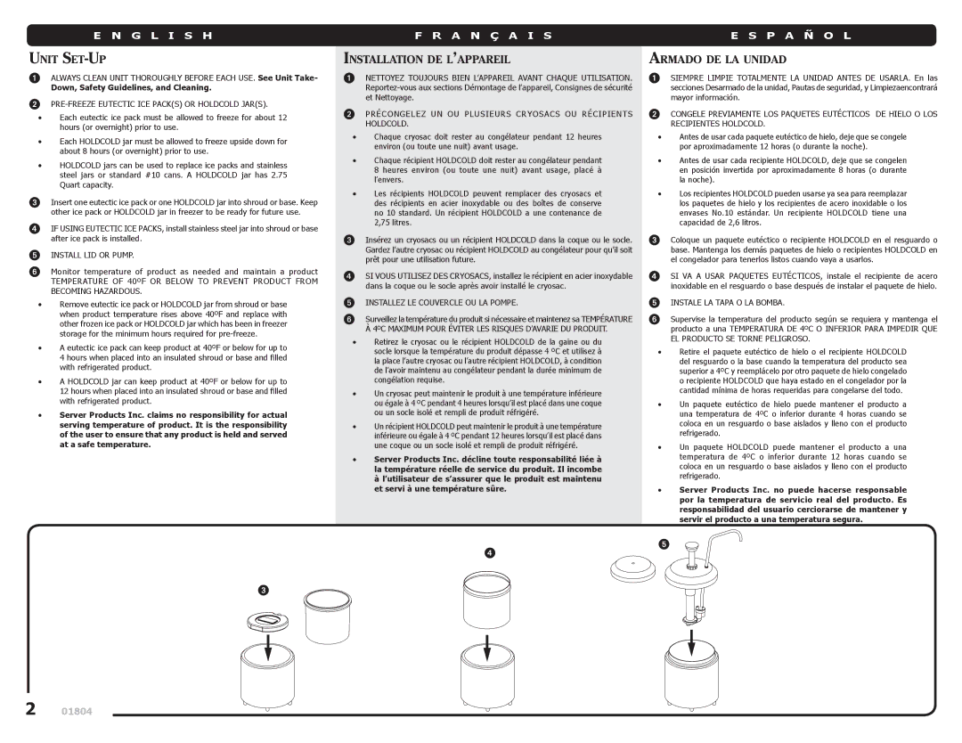 Server Technology Series 93I manual Unit SET-UP, Installation DE L’APPAREIL, Armado DE LA Unidad 