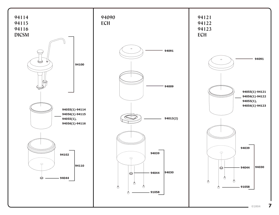 Server Technology Series 93I manual 94114 94115 Dicsm 