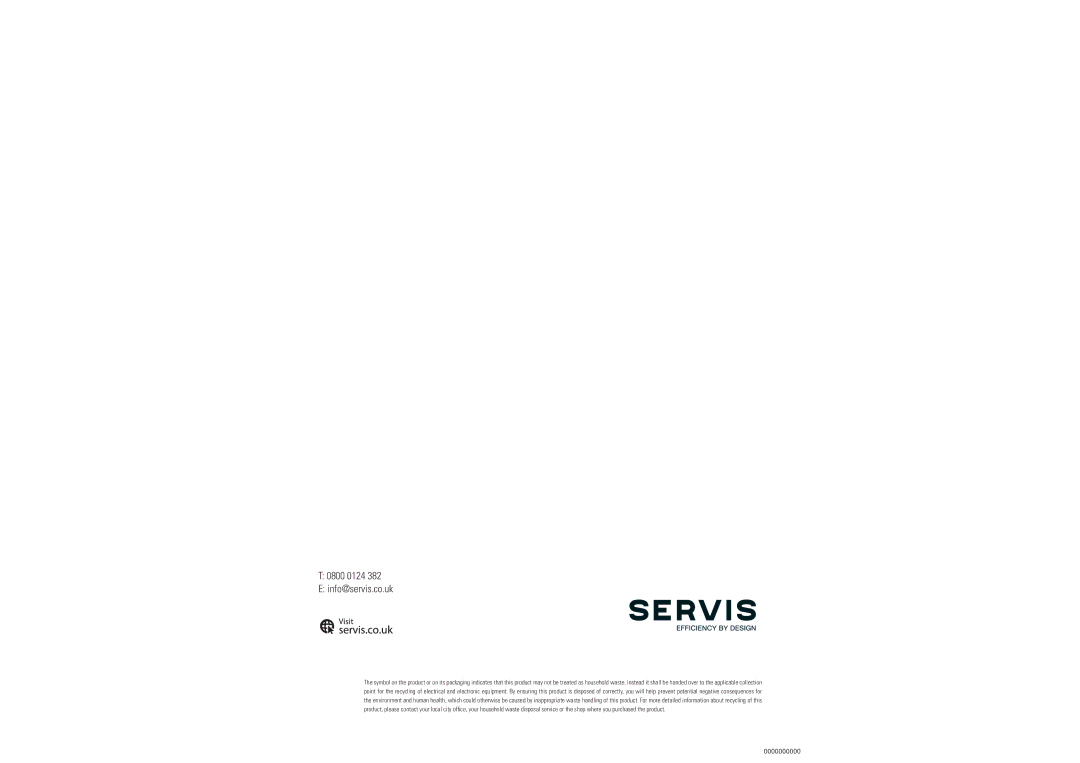 Servis C60185NFPT, C60185NFTG, C60185NFR, FRIDGE FREEZER, C60185NFC user manual 0800 0124 Info@servis.co.uk 