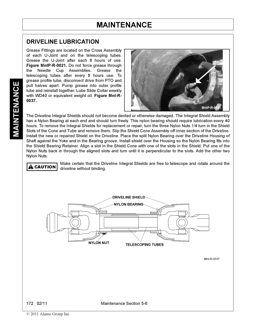 Servis-Rhino 00781400C manual Driveline Lubrication 