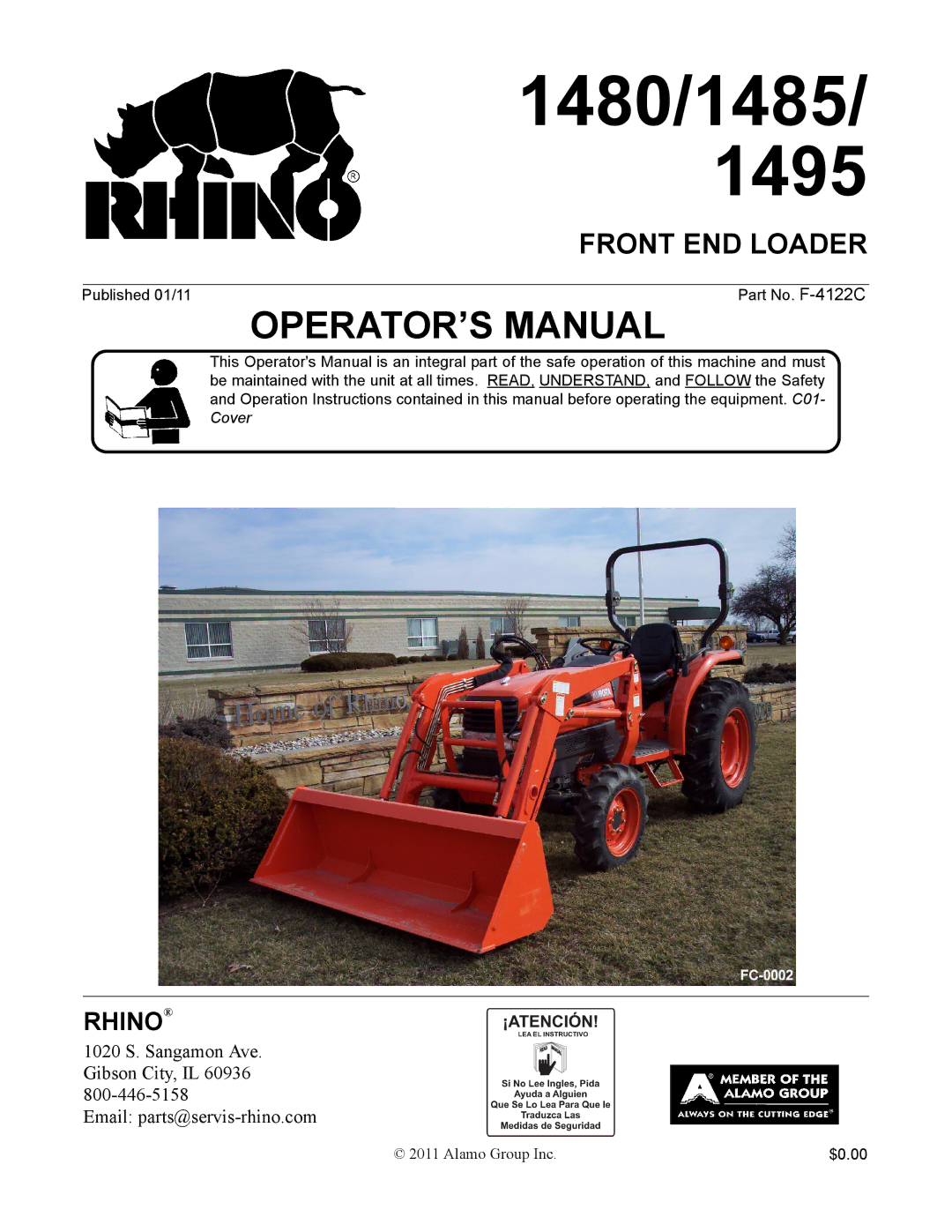 Servis-Rhino manual 1480/1485 1495 