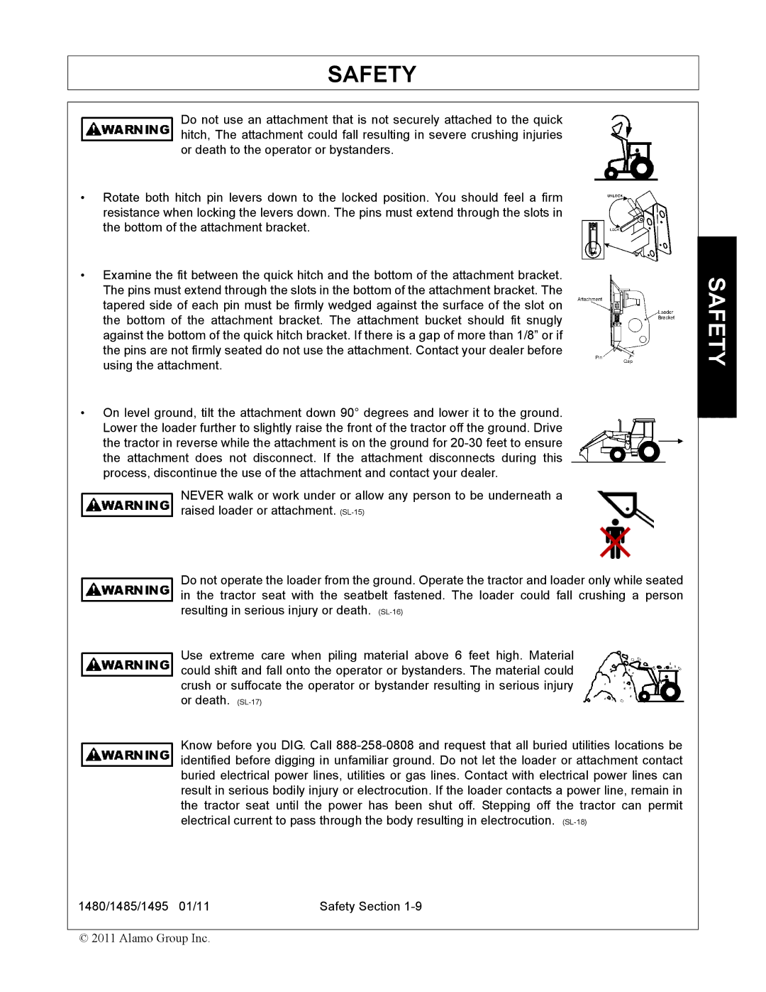 Servis-Rhino manual 1480/1485/1495 01/11 Safety Section 