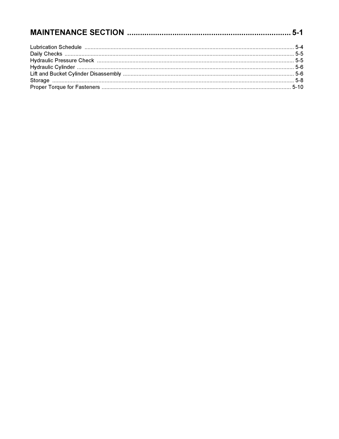 Servis-Rhino 1485, 1480, 1495 manual Maintenance Section 