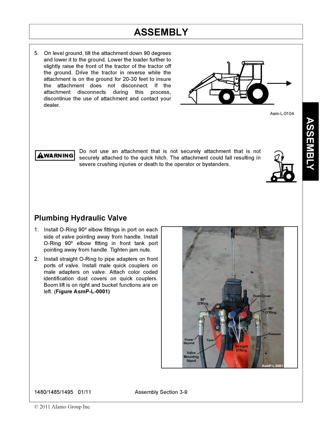 Servis-Rhino 1485, 1480, 1495 manual Plumbing Hydraulic Valve 