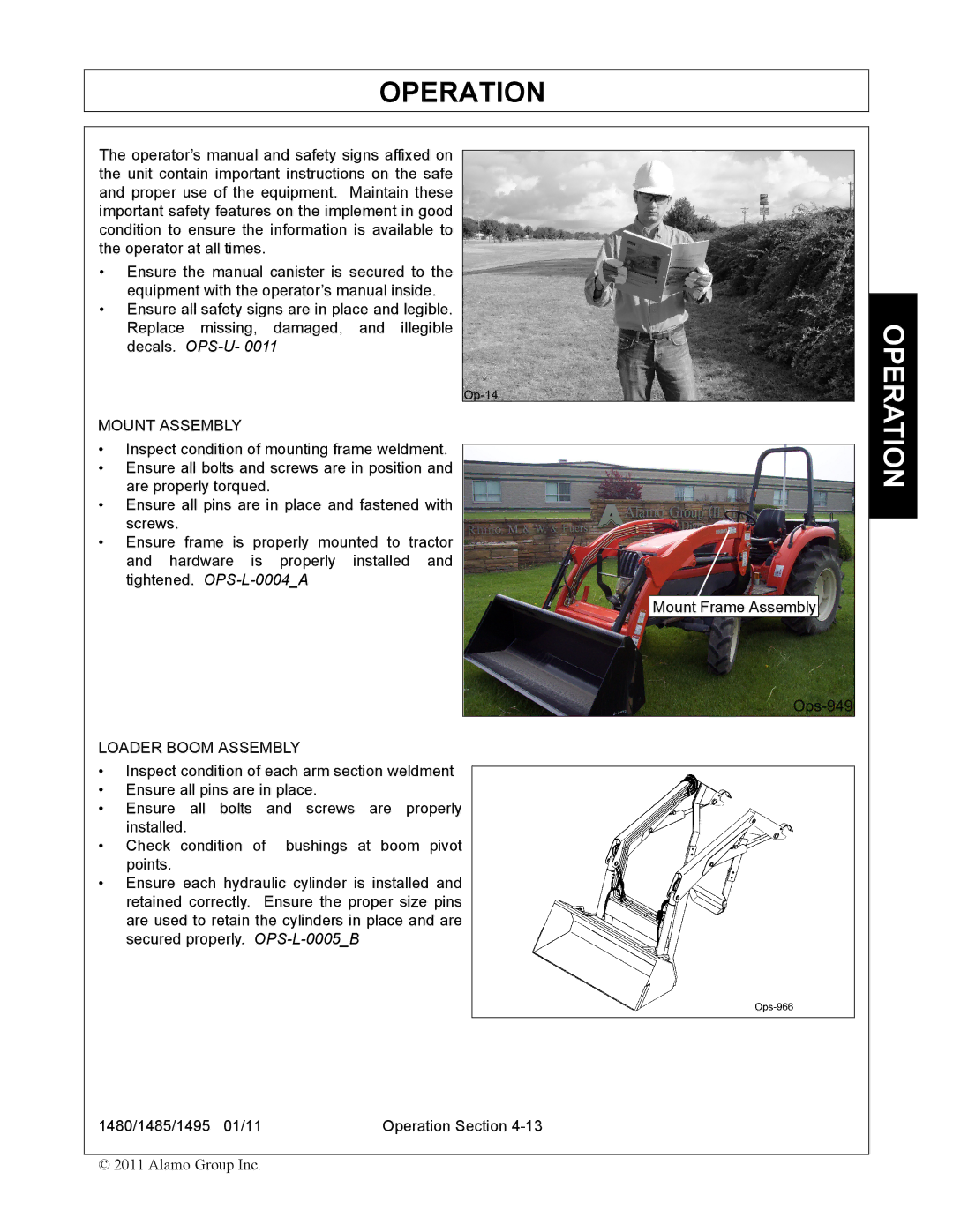 Servis-Rhino 1495, 1480, 1485 manual Mount Assembly 