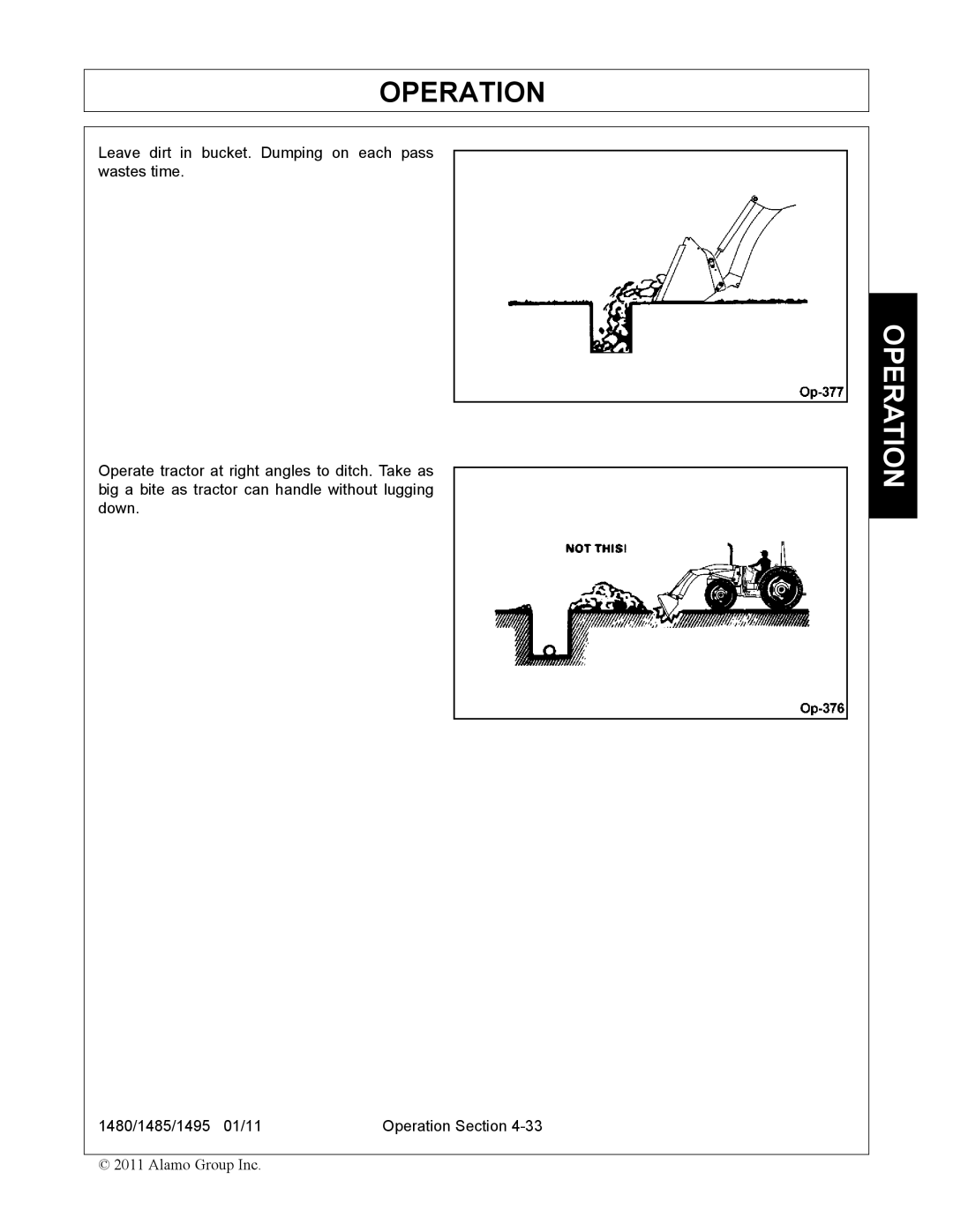 Servis-Rhino 1485, 1480, 1495 manual Operation 